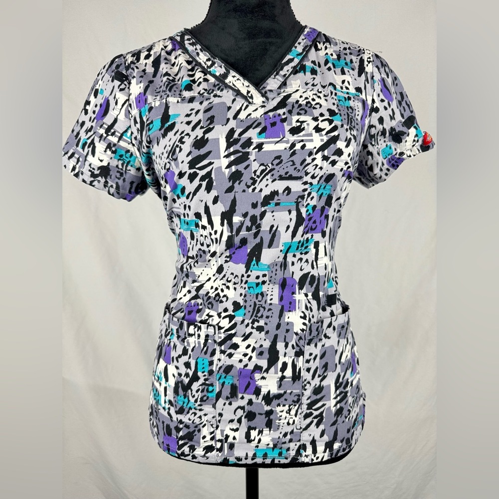 Dickies Abstract Print Scrub Top - Picture 1 of 6